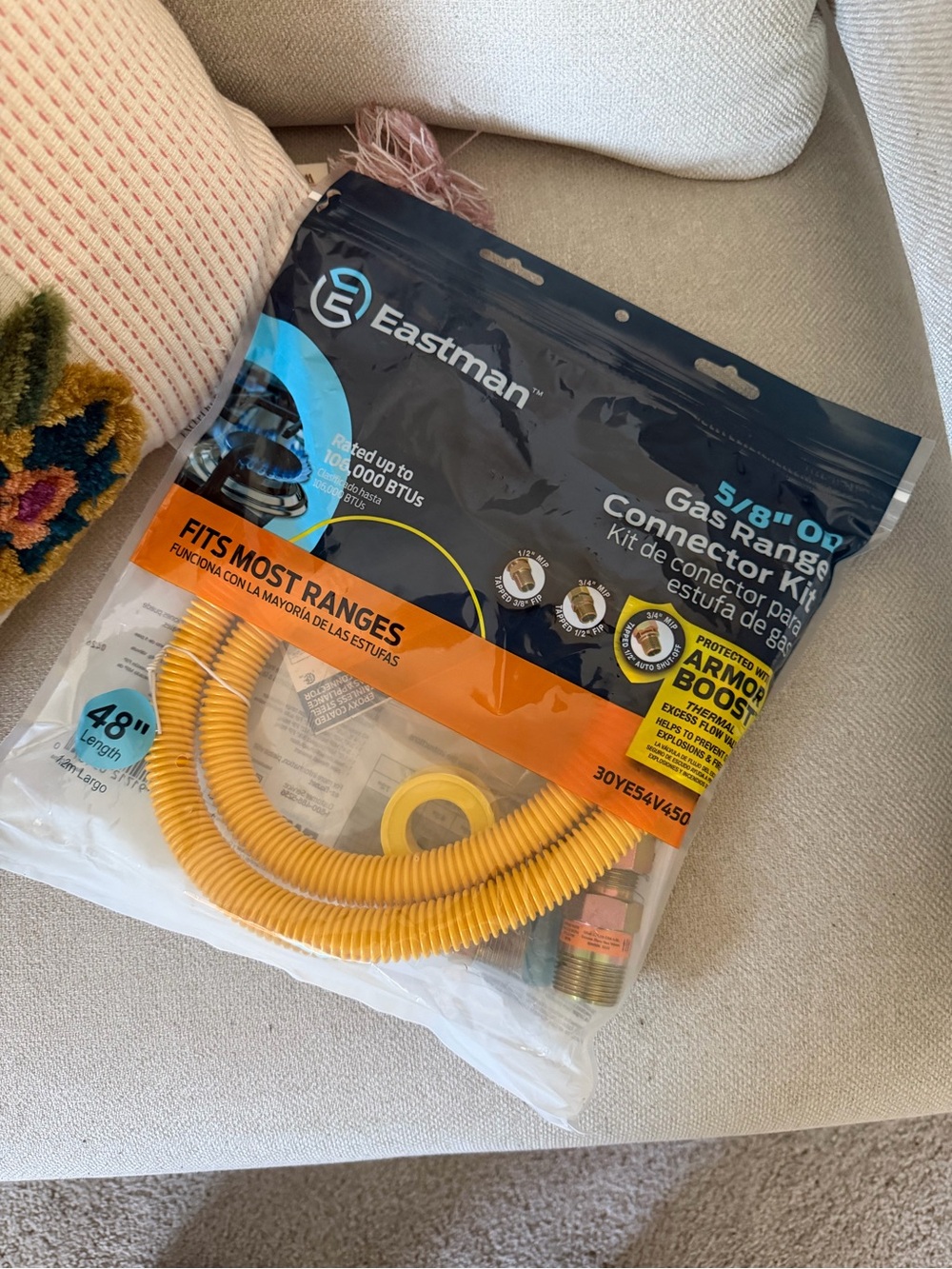 Eastman 5/8” OD Gas Range Connector Kit
